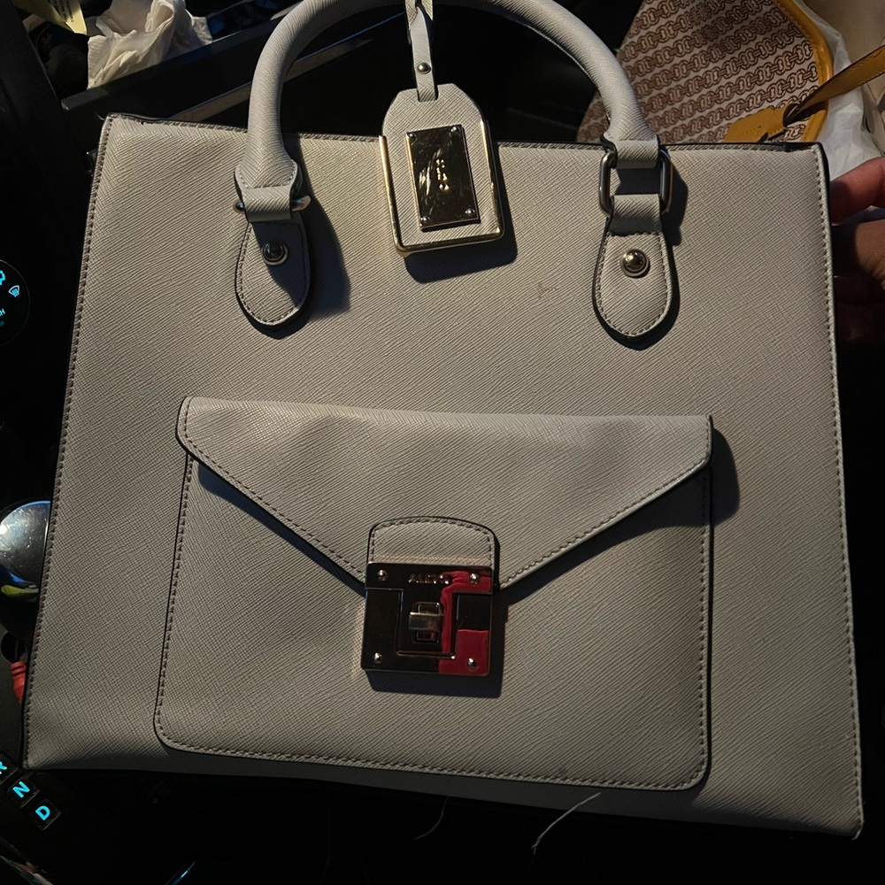 Aldo Elegant Gray Handbag
